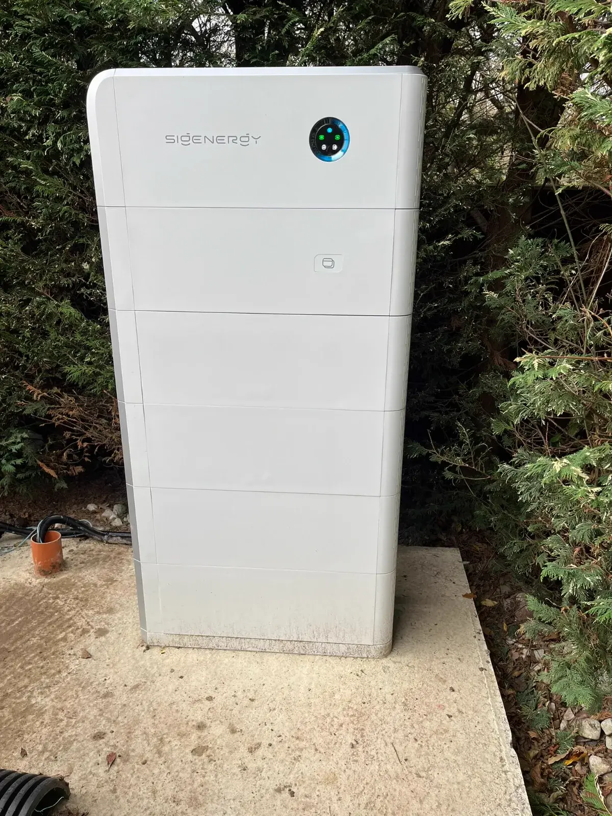 Sigenergy outdoor battery unit installed in garden
