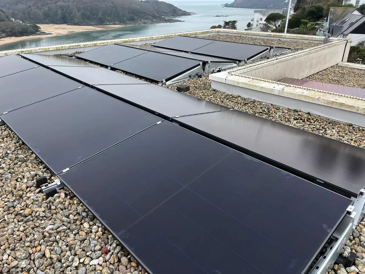 SolarEdge battery and inverter system on exterior wall