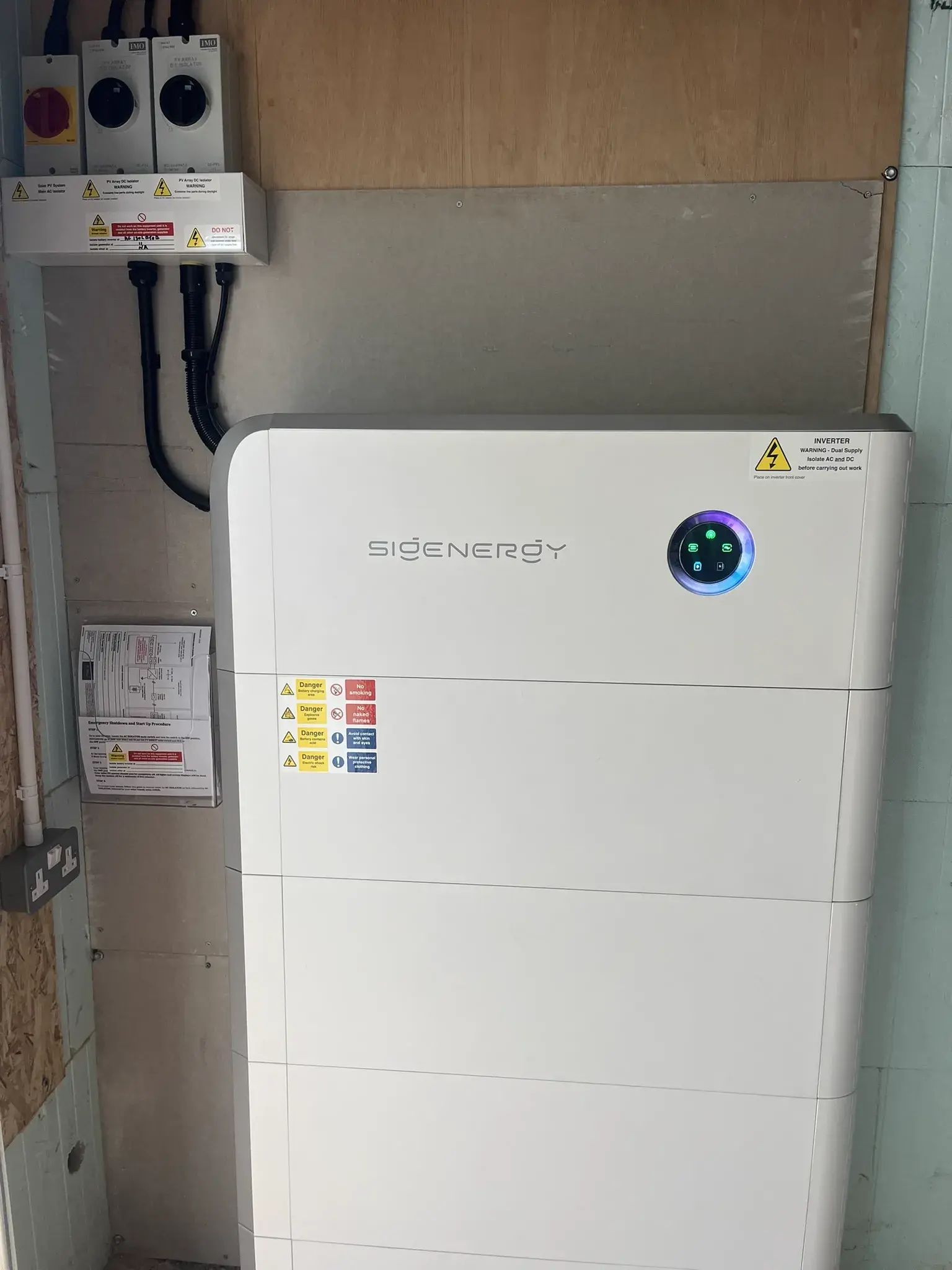 Sigenergy battery storage system installation